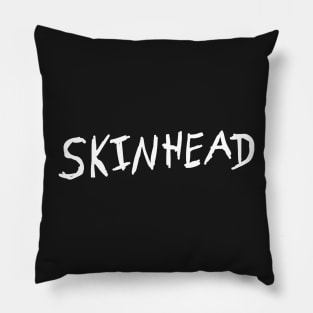 Dark and Gritty SKINHEAD sketch text font logo Pillow