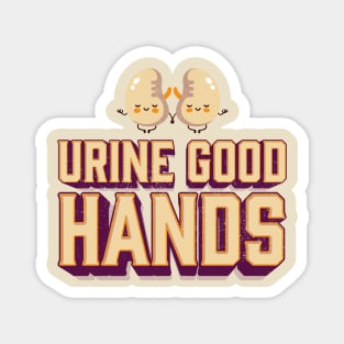 Kidney disease Urine Good Hands Kidney Care Pun Vintage Magnet