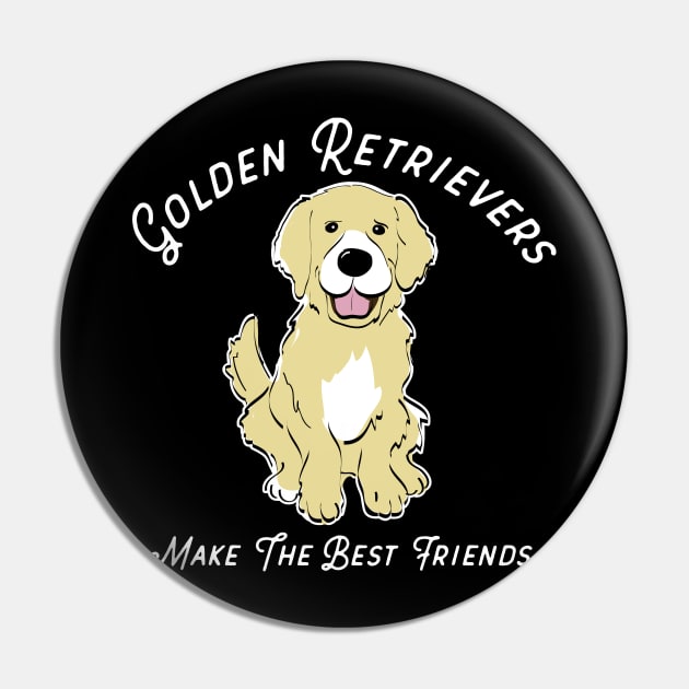 Golden Retriever Fan Gift Retriever Dog Fan Pin by atomguy