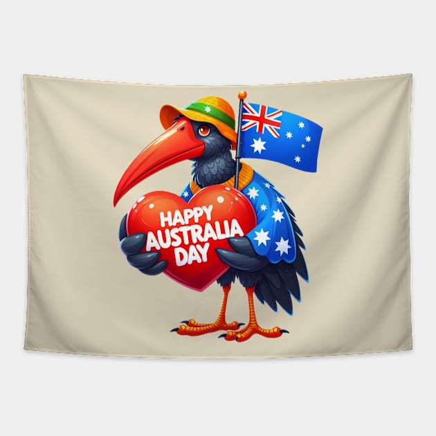 Happy Australia Day Tapestry by BukovskyART