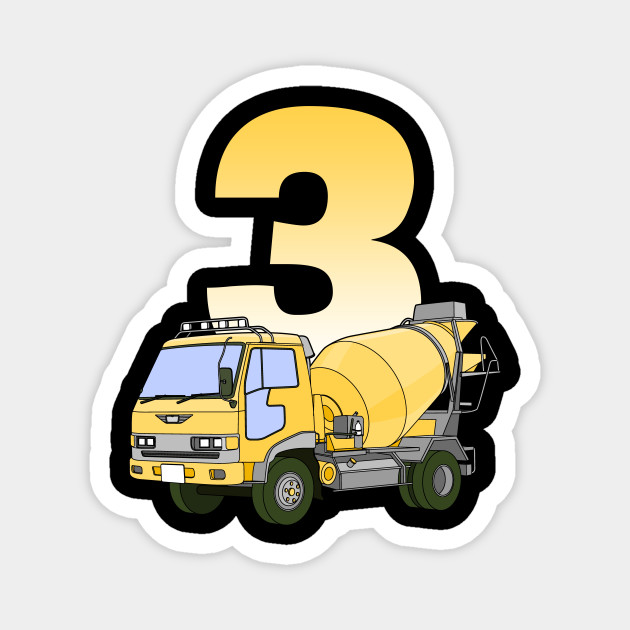 Funny Construction 3 Years Old 3rd Birthday Party Gift Construction Magnet Teepublic Au