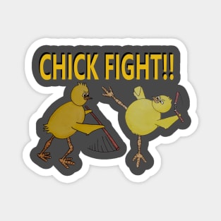 Chick Fight! Baby chickens throw down. - martial arts Magnet