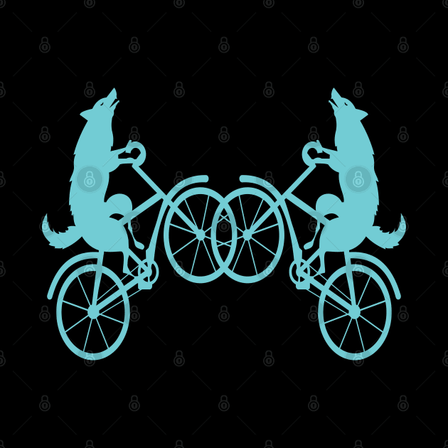 Wolf bicycle nice cute cool colorful by Okuadinya