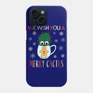 We Wish You A Merry Cactus - Small Cactus With Red Spikes In Christmas Mug Phone Case