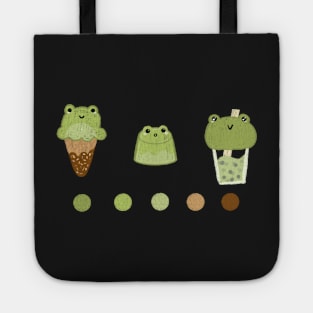 Kawaii frog themed sweets stickers Tote