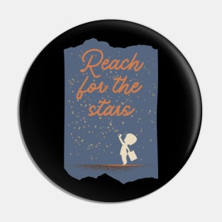 Retro Reach for the stars Pin