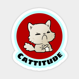 Cattitude | Cute Cat Pun Magnet