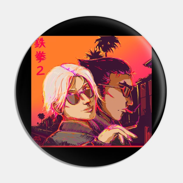 Tekken 2 Vaporwave Pin by Erenaeoth