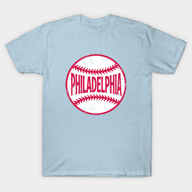 Disover Philadelphia Retro Baseball - Red - Philadelphia - T-Shirt