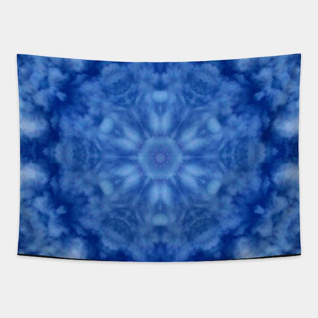 Cumulus Blue Symmetry Tapestry by lukefranklinart