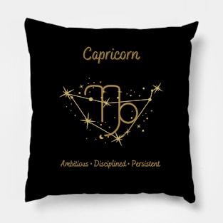 Astrology Collection - Capricorn (Symbol & Constellation) Pillow