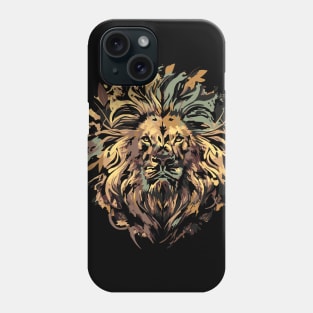 Lion face with dark design for lion lovers Phone Case