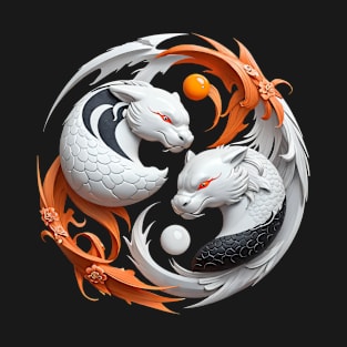 Koi Yin Yang New T-Shirt