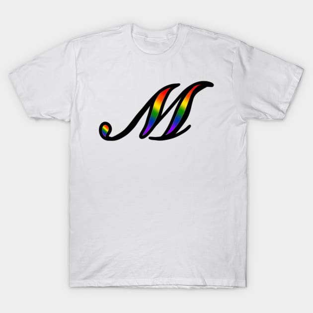 JennaBunnies Rainbow Cursive Letter I T-Shirt