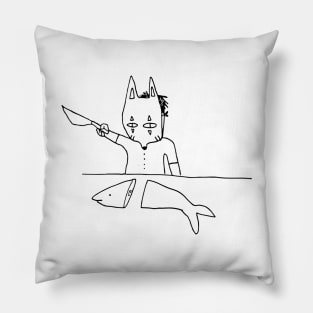 Chef (in black) Pillow