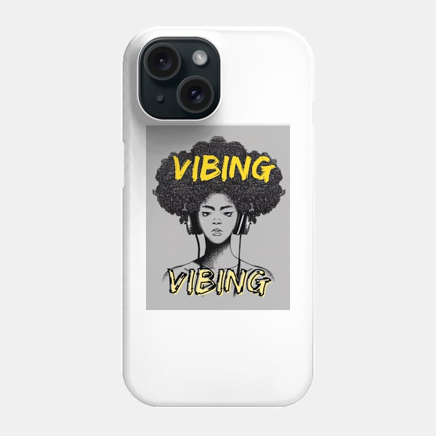 Vibing Retro Yellow Phone Case by StrikerTees