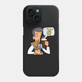 Coffee and Canine Comfort Phone Case