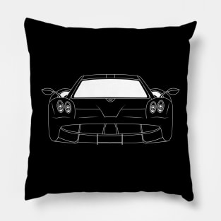 Pagani Huayra White Outline Pillow