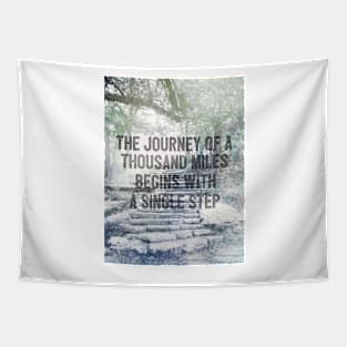 The Journey Inspirational Quote Tapestry