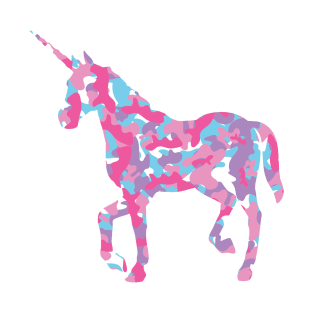 Unicorn Camo Print T-Shirt