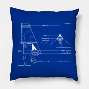 Desert Planet T16 Hopper Blueprint Pillow