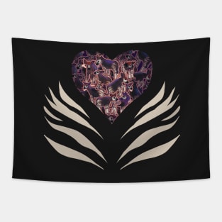 Heart Okapi lovers Tapestry