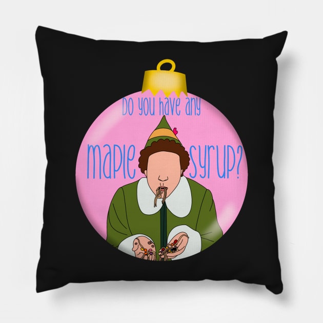 Elf ornament 1 Pillow by Rosiethekitty13