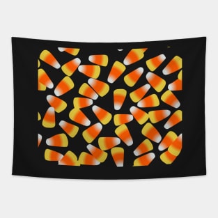 Candy Corn Tile (Black) Tapestry