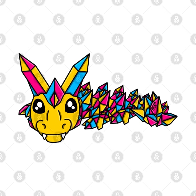 Pansexual Pride Fidget Crystal Dragon by SentABearToSpace 