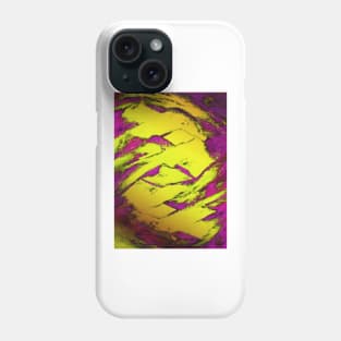 Fractured anger yellow Phone Case