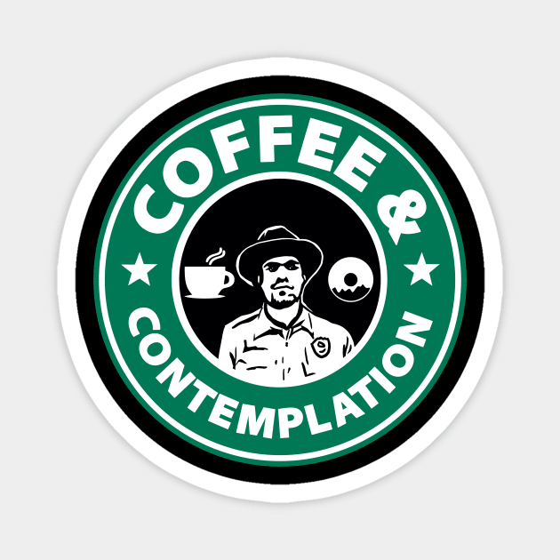 Coffee & Contemplation Magnet by Daltoon