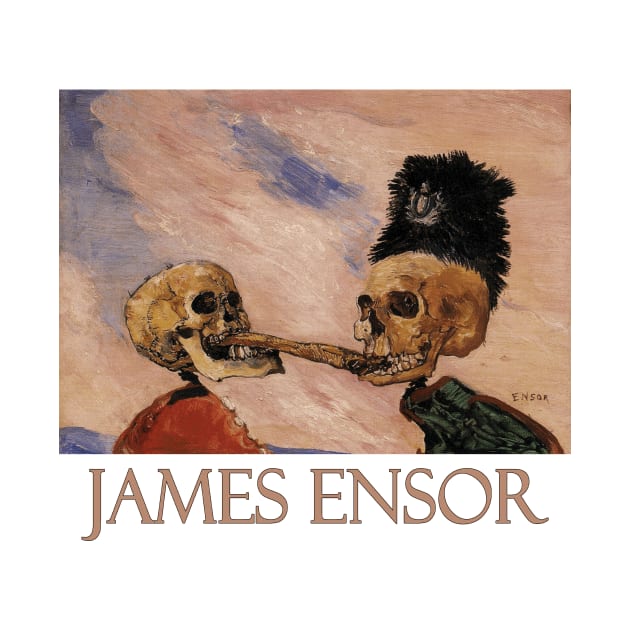 Skeletons Fighting Over a Pickled Herring (1891) by James Ensor by Naves