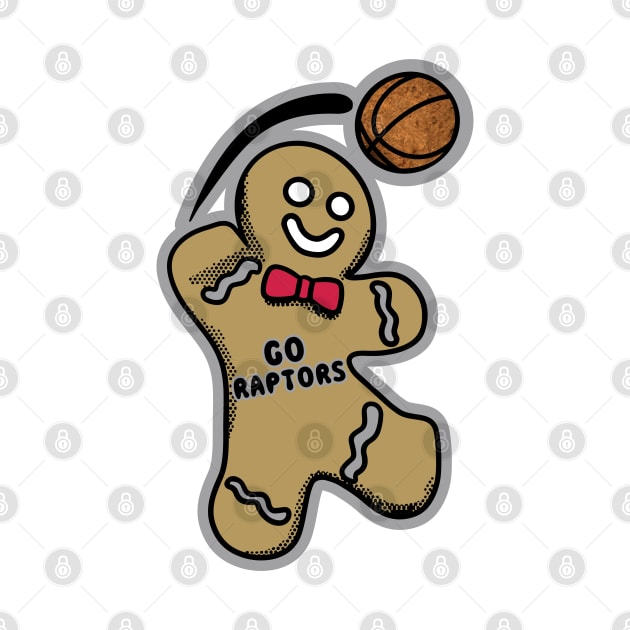 Toronto Raptors Gingerbread Man by Rad Love