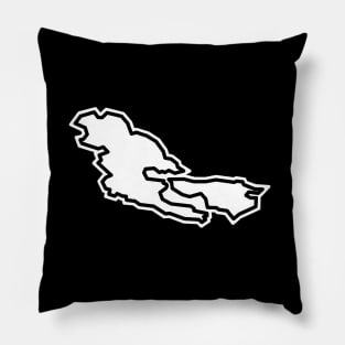 Pender Island, British Columbia Silhouette in Ivory White - Pender Island Pillow