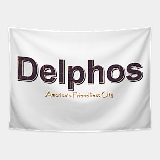 Delphos Grunge Text Tapestry