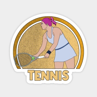 Woman Tennis Magnet