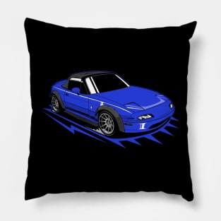 Blue miata classic Pillow