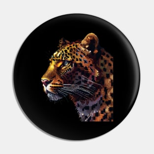 Pixel Leopard Pin