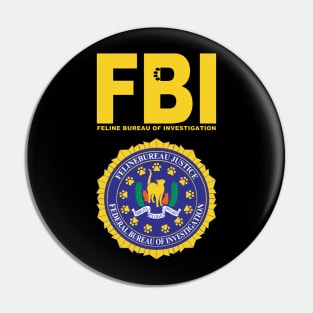 FBI: Feline Bureau of Investigation (FBI) Pin