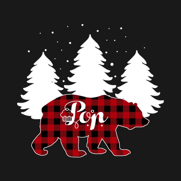 Buffalo Red Plaid Pop Bear Matching Family Christmas by Kagina