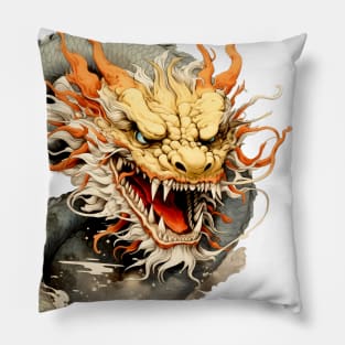 Chinese Dragon: Chinese New Year, Year of the Dragon on a light (Knocked Out) background Pillow