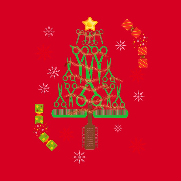 Hairstylist Scissor Christmas Tree by Rossla Designs