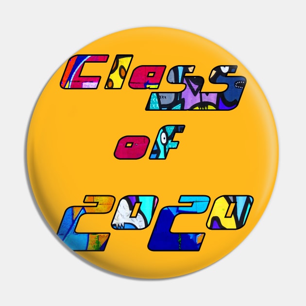 Class of 2020 Graffiti Letters Pin by artbyomega