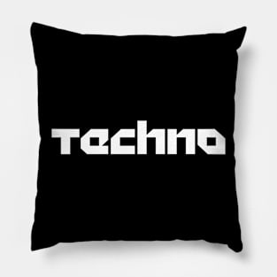 techno bold logo Pillow