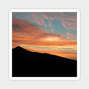 Red Clouds Scenic Sunset Black Hill Landscape Magnet