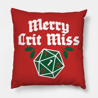 Merry Crit Miss (green) Pillow