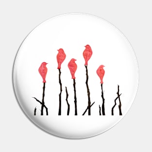 Birds of a pink feather Pin