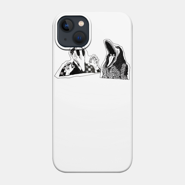 Adam & Barbara Beetle Juice Inspired 80's Monster Couple - Beetlejuice - Phone Case