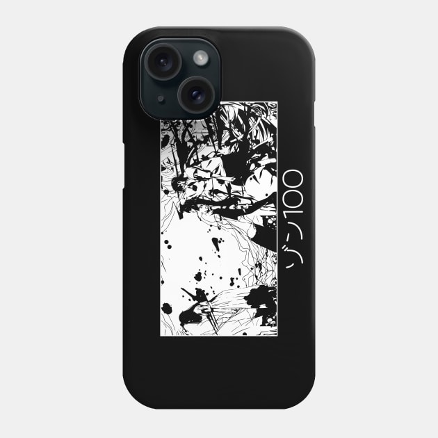 Cool Black and White Zom 100 Aesthetic Anime Opening Vector Art Bucket List of The Dead / Things I Want to do Before I Become a Colorful Zombie 2023 Phone Case by Animangapoi