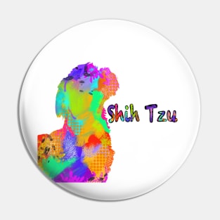 Shih Tzu Colorful Doggie Pin